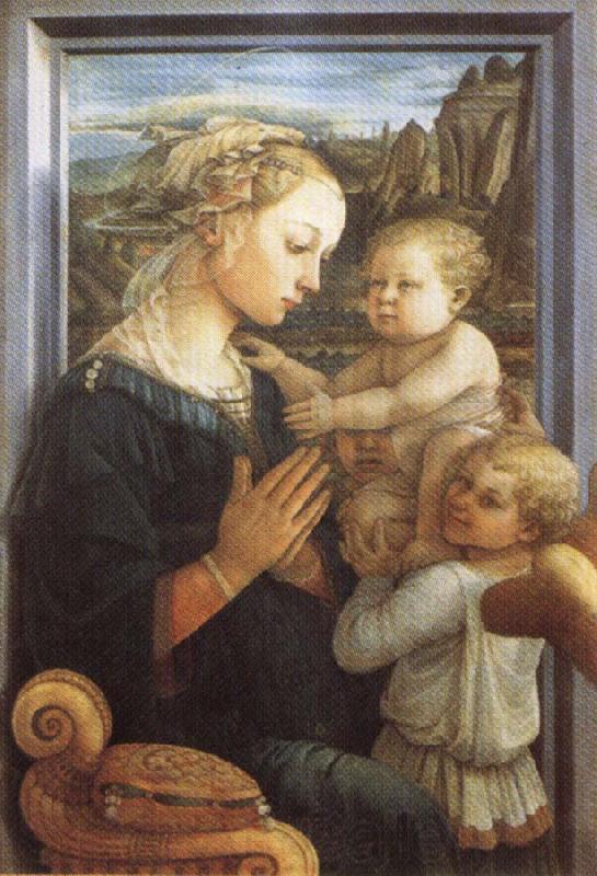 Fra Filippo Lippi Madonna and Child with Two Angels Spain oil painting art